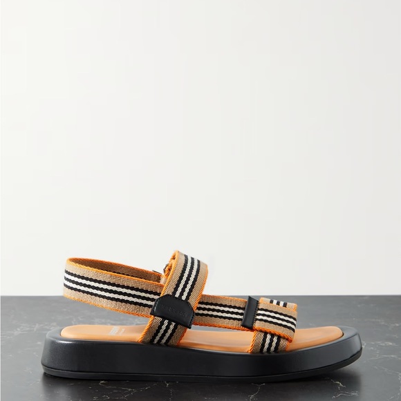 Burberry trimmed stripped sandals - Picture 7 of 7